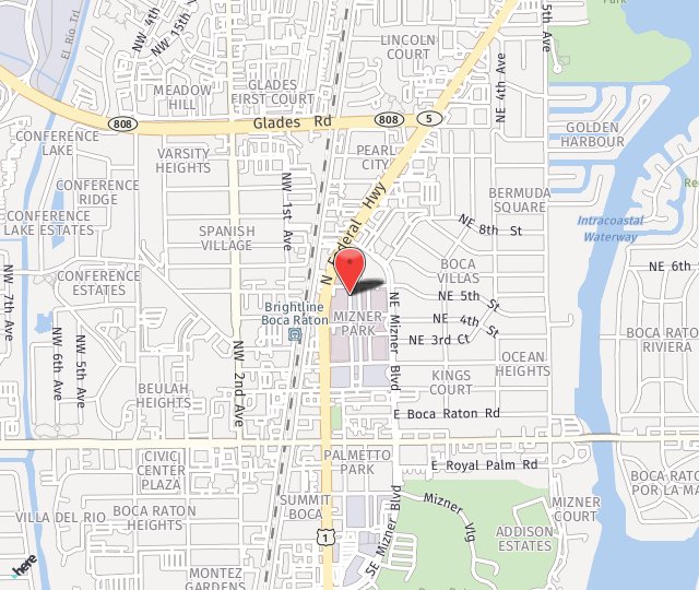 Location Map: 443 Plaza Real Boca Raton, FL 33432